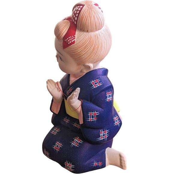 Shojo Girl Japanese Hakata Doll Kumihimo String Art Fukuoka Global Art VTG 80s - Picture 3 of 12